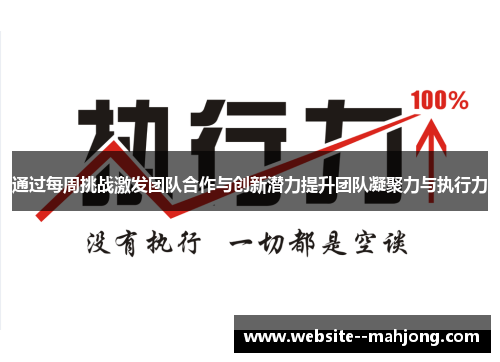 通过每周挑战激发团队合作与创新潜力提升团队凝聚力与执行力 通过每周挑战激发团队合作与创新潜力提升团队凝聚力与执行力